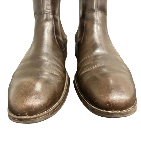 Cole Haan Mens Brown Leather Chelsea Heeled Boots Round Toe Size 11.5M - Picture 3 of 10